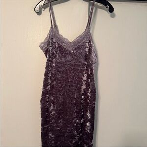 Pink Rose Lavender Lace Velvet Dress